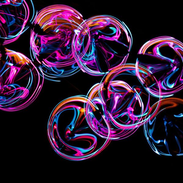 Dynamic neon spiral symbolizing energy and progress